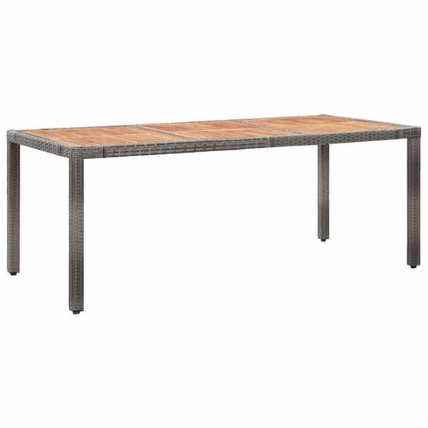 Maison Exclusive - Trädgårdsset 9 delar med kuddar i flätad resin Grå