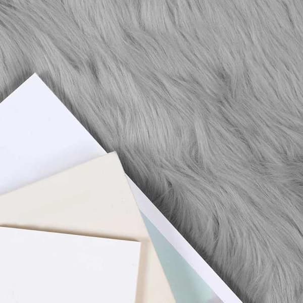 Maison Exclusive - Fusk TAFALLA Matta Grå Ø 100 cm Polyester