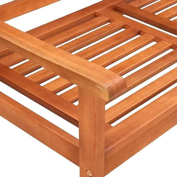 Havemøbel - EKSKLUSIV HUS - 120 cm - 2 pladser - Eucalyptus træ - Pude inkluderet