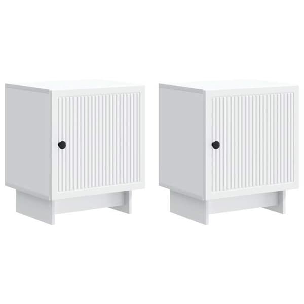 Maison Exclusive - Natbord 2 stk Hvid 43 x 34,5 x 50 cm Vit