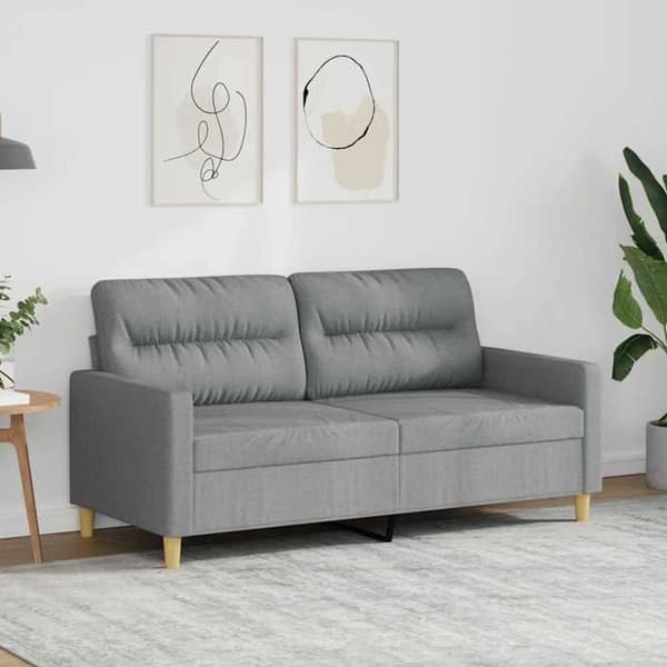 Maison Exclusive - Soffa 2-sits Grå 140 cm Tyg