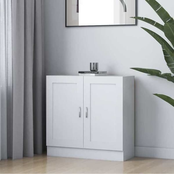 Maison Exclusive - Bibliotek Hvid 82,5x30,5x80 cm Ingeniørtræ Vit