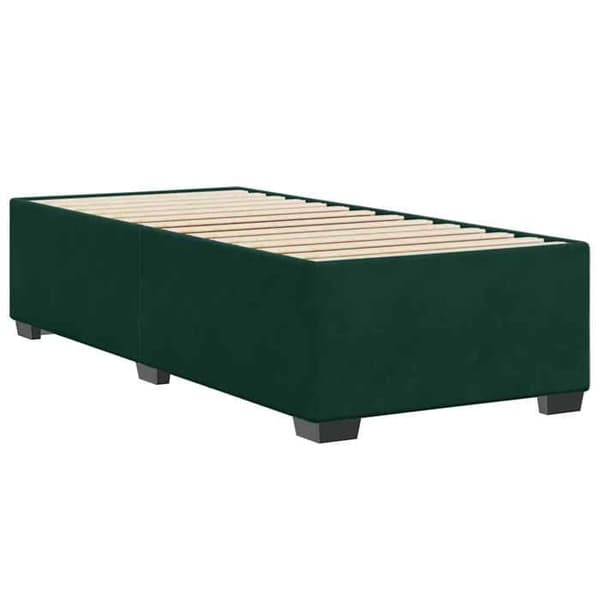 Maison Exclusive - Sengestel uden madras mørkegrøn 90x190 cm fløjl Mörkgrön