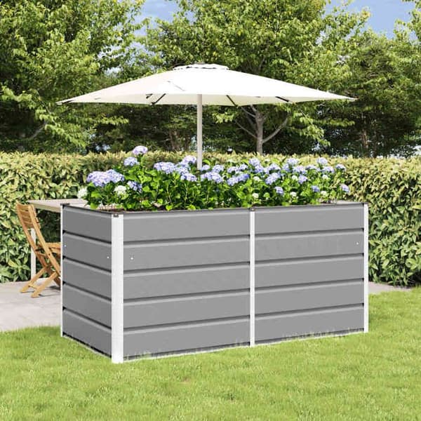 Maison Exclusive - Lys grå plantekasse 160 x 80 x 75 cm Stål
