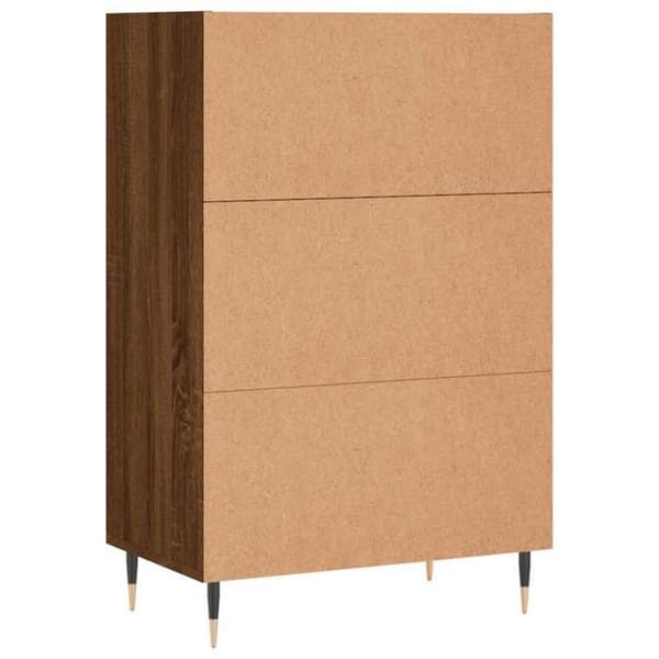 Maison Exclusive - Buffé hög ek brun 57x35x90 cm ingenjörsträ