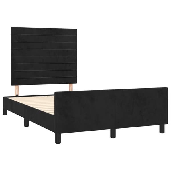 Maison Exclusive - Musta sänkykehys ilman patjaa 120x190 cm sametti Svart