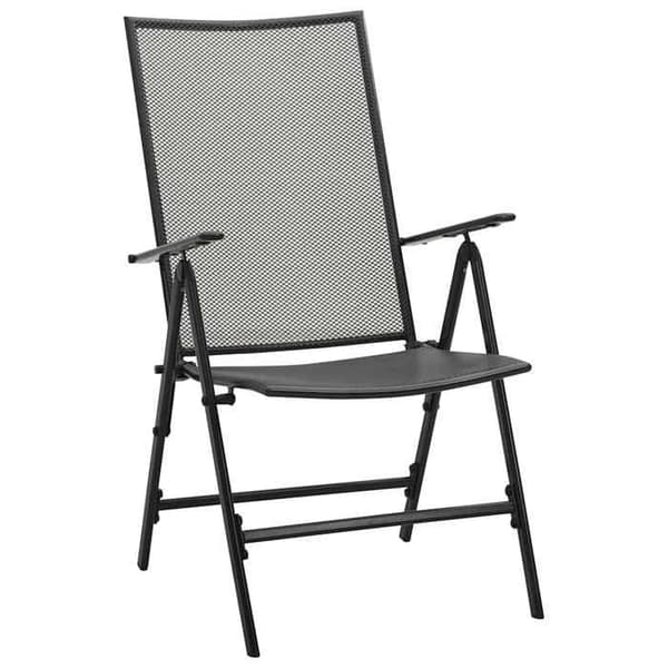Maison Exclusive - Foldbare stole i mesh sæt af 4 Stål Antracit