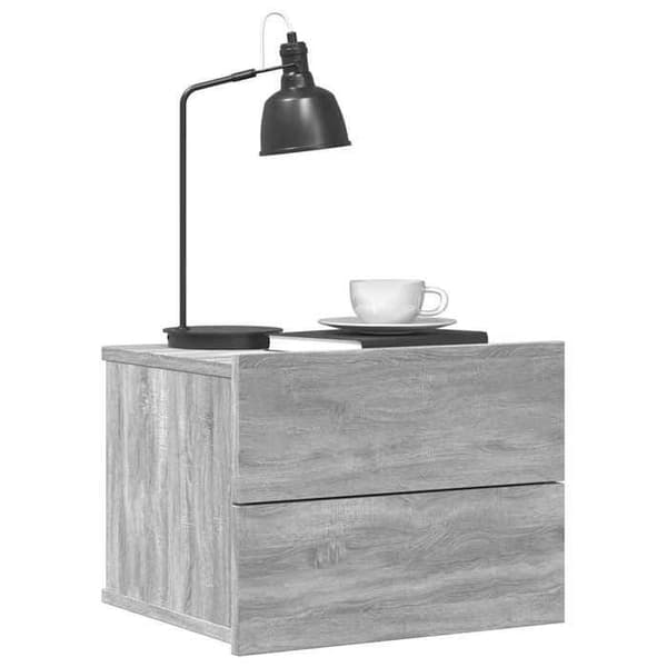 Maison Exclusive - Sonoma grå natbord 40x30x30 cm Ingeniørtræ Sonoma grå