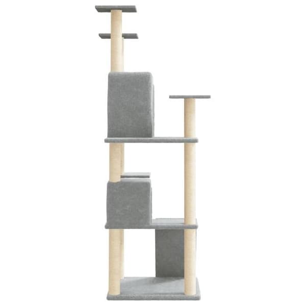 Maison Exclusive - Kattträd med sisal klöstrumpor Ljusgrå 153 cm ljusgrått