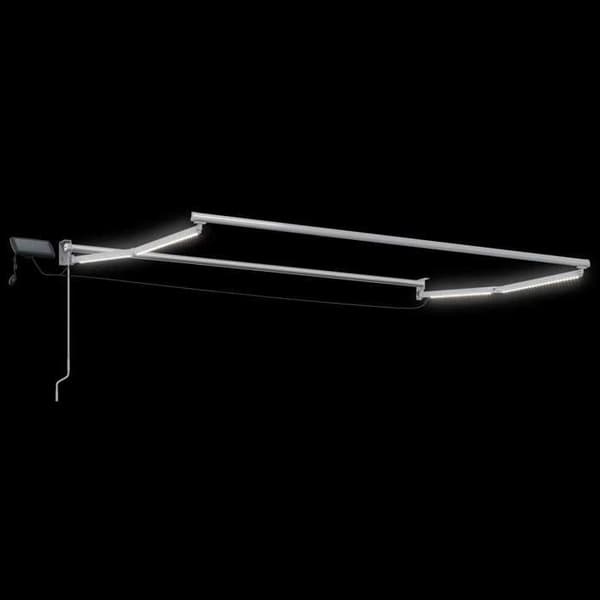 Maison Exclusive - Manuell utdragbar butik med LED 3 x 2,5 m