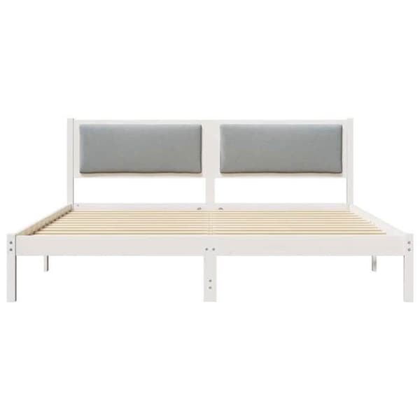 Maison Exclusive - Sängram Ljusgrå 180 x 200 cm Massivt trä