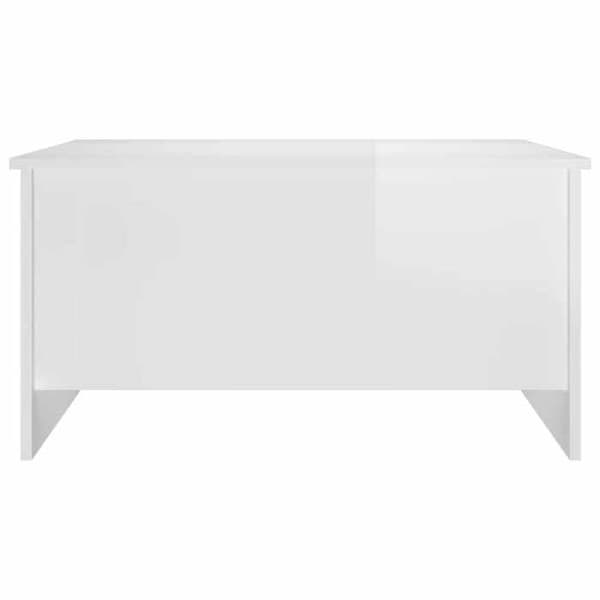 Bord - EKSKLUSIV HUS - 80 x 55,5 x 41,5 cm - Hvid højglans - Løftbart bordplade - Ingeniørtræ Vit