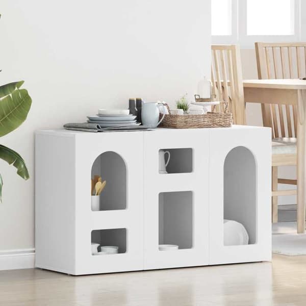 Maison Exclusive - Buffet ELST Hvid 100 x 35 x 59 cm Ingeniørtræ