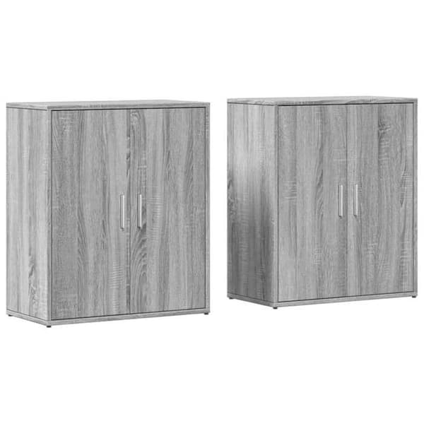 Maison Exclusive - Bufféer 2 st sonoma grå 60x31x70 cm ingenjörsträ