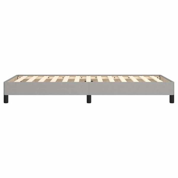 Sängynrunko - EXKLUSIIVINEN KOTI - 80x200 cm - Vaaleanharmaa - 100% polyesterikangas - Laatikkomatto Ljusgrått