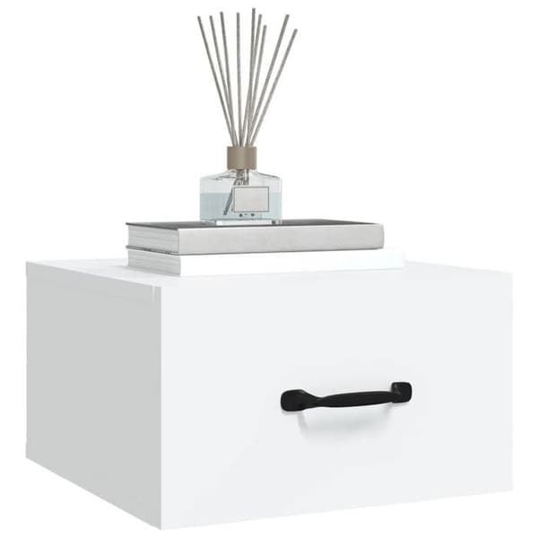 Maison Exclusive - Væghængte natborde 2 stk hvid 35x35x20 cm Vit