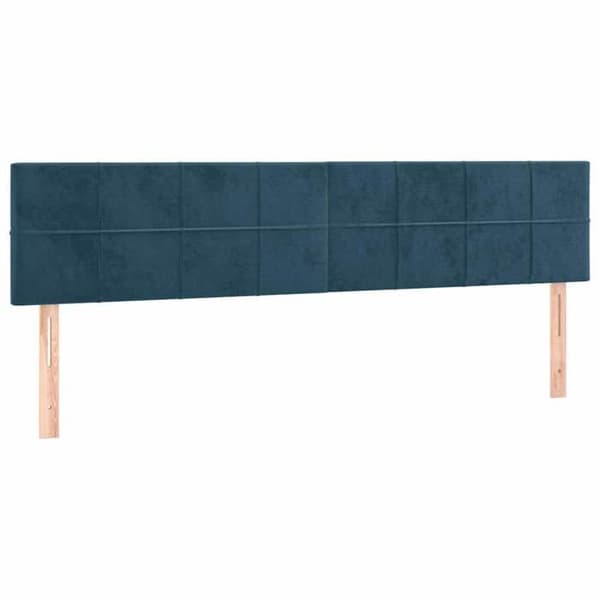 Maison Exclusive - Mörkblå sänggavlar 200 x 5 x 78/88 cm Sammet