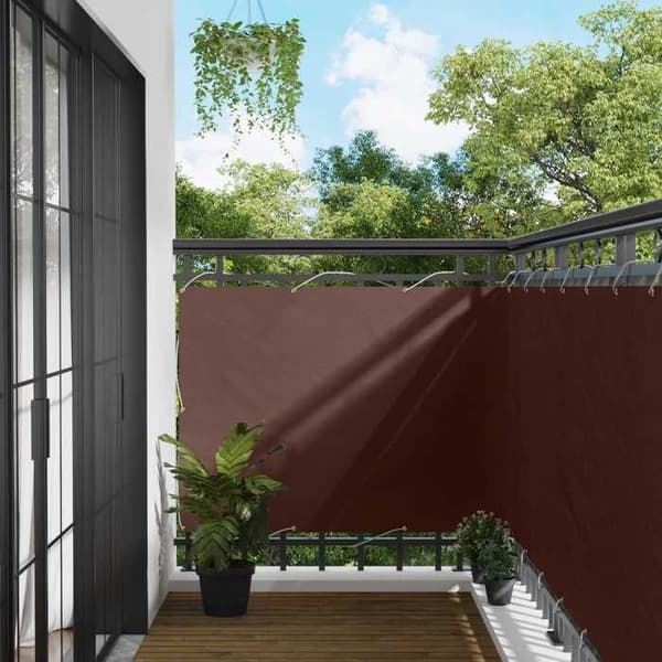 Maison Exclusive - Balkongskärm 110 x 800 cm Rektangulär Oxfordtyg Brun