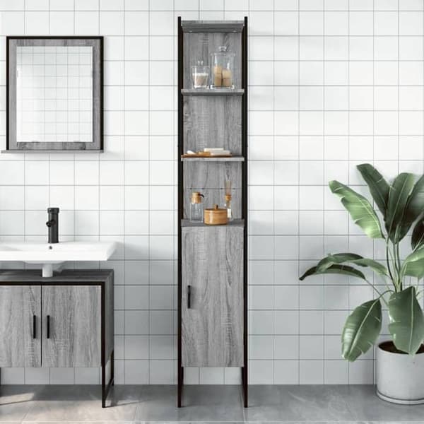 Maison Exclusive - Sonoma harmaa tekninen puu kylpyhuonekaappi