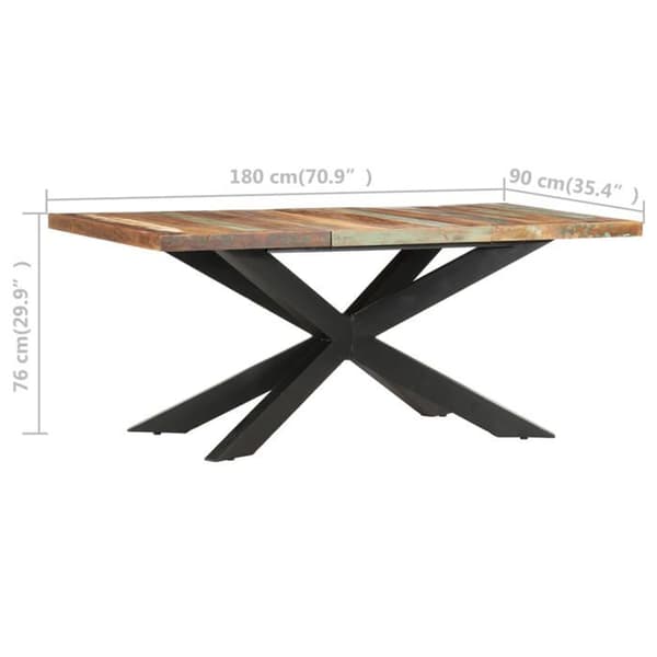 Maison Exclusive - Spisebord 180x90x76cm Solid genbrugstræ
