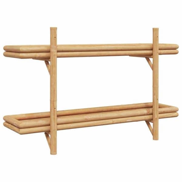 Vägghylla - EXKLUSIV HEM - Väggmontering - Bambu - 100 x 26 x 60 cm - Brun brun