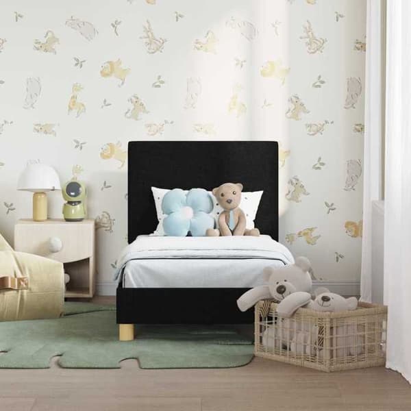 Maison Exclusive - Sengestel til småbørn med hovedgærde Sort 70 x 140 cm