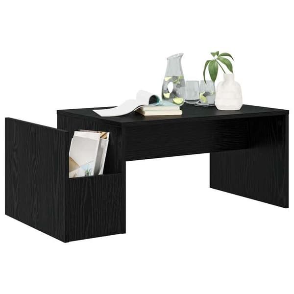 Bord - EKSKLUSIV HUS - 90 x 45 x 35 cm - Sort eg - Ingeniørtræ - Rektangulær svart ek