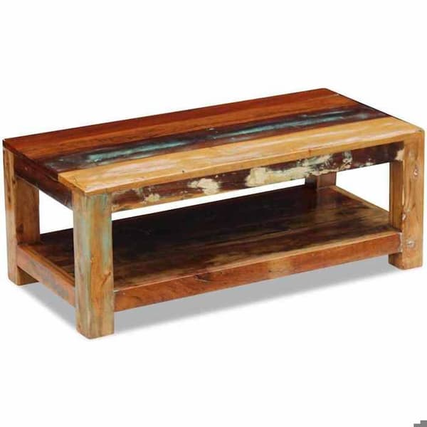 Maison Exclusive - Soffbord i massivt återvunnet trä 90x45x35 cm