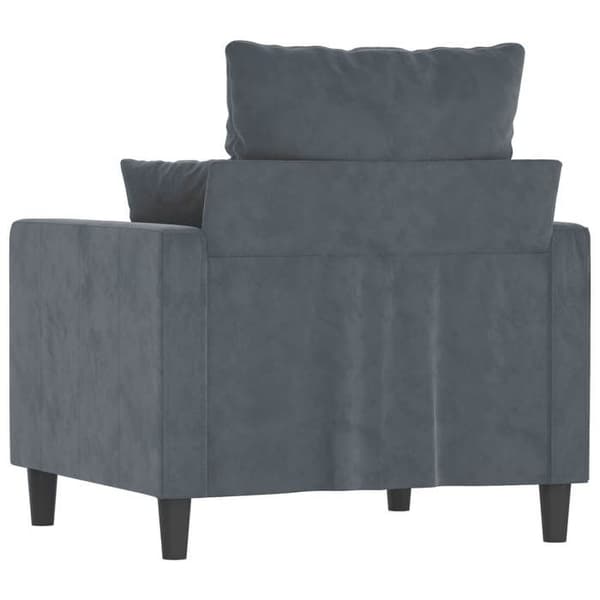 Maison Exclusive - Mörkgrå Fåtölj 60 cm Sammet Mörkgrå