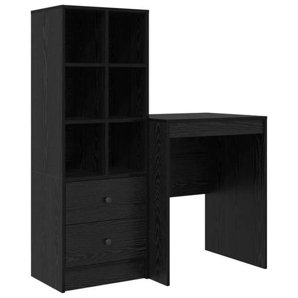 Maison Exclusive - Kontor Sort eg 105,5 x 50 x 127 cm 2 stk svart ek
