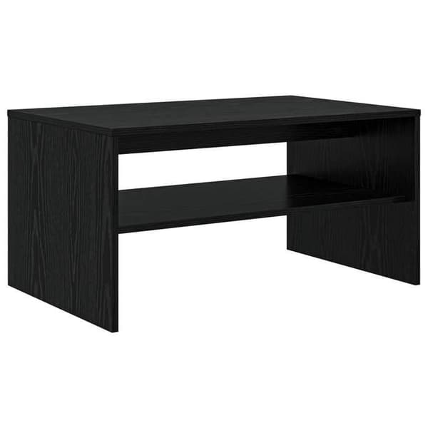 Bord - EKSKLUSIV HUS - Sort eg 80x50x40 cm - Ingeniørtræ - Rektangulær - Indbyggede hylder svart ek