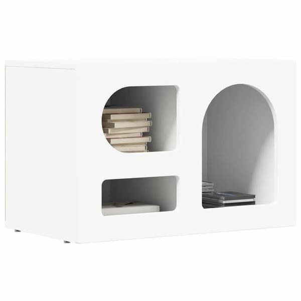 Maison Exclusive - TV-möbel ELST 60 x 35 x 40 cm Vit Ingenjörsträ Vit