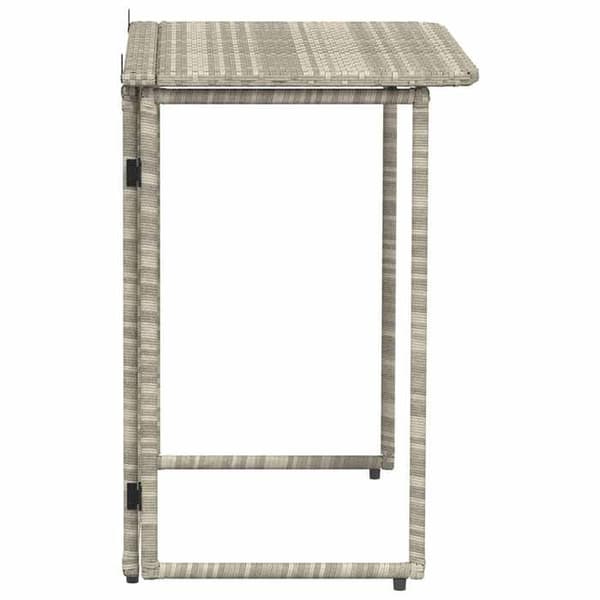 Maison Exclusive - Fällbord för trädgård ljusgrå 90 x 51 x 75 cm polyrotin