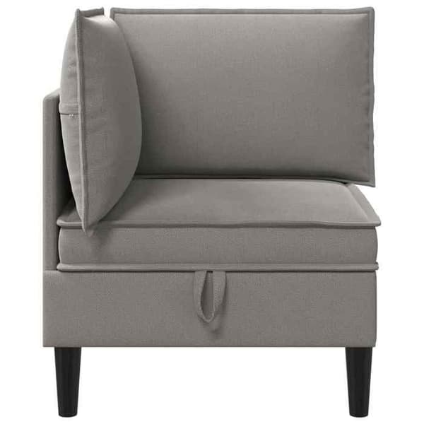 Maison Exclusive - Hjørnesofa med opbevaring Mørkegrå Velour