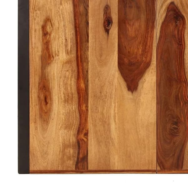 Matbord - Exklusivt Hem - 220×100×75 cm - Massivt Seshamträ - Järnfötter