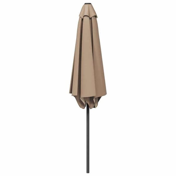 Maison Exclusive - Trädgårdsparasol 300 x 300 cm Polyester Rektangulär Taupe