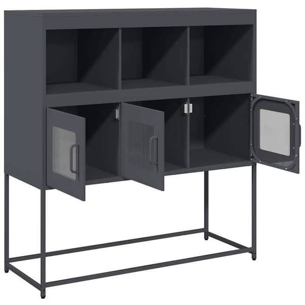 Maison Exclusive - Buffet antracit 100,5x39x107 cm koldvalset stål