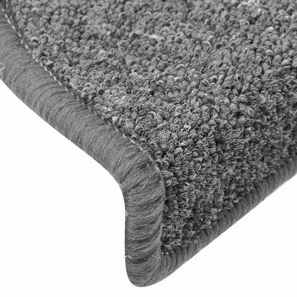 Maison Exclusive - Trappmatta 30 delar 65 x 24 x 4 cm Mörkgrå Halvcirkelformad Stor