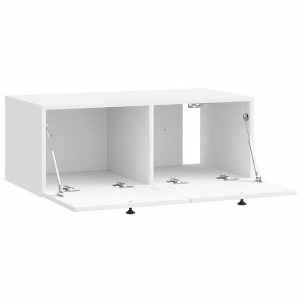 Exklusiv Hem - Väggmonterad TV-möbel Väggmontering Vit glansig 78,5 x 41 x 30 cm