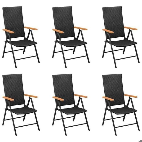 Maison Exclusive - Have spisebordssæt 7 dele sort og brun