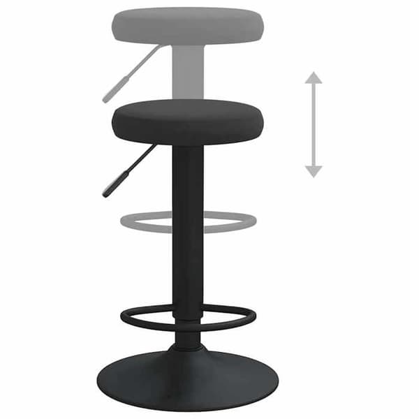 Maison Exclusive - Barstolar set om 2 Svart Sammet