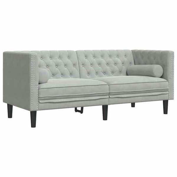 Maison Exclusive - Lys grå sofa 174 x 74,5 x 70,5 cm Velour
