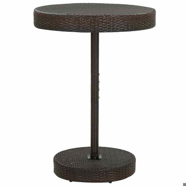 Maison Exclusive - Trädgårdsbarset 5 delar Flätad resin Brun kastanj