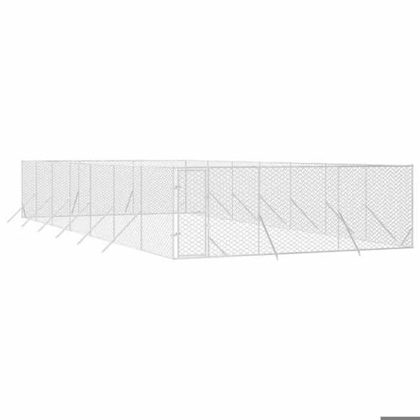 Maison Exclusive - Udendørs hundehus sølv 6x14x2 m galvaniseret stål Silver
