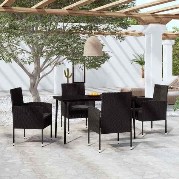 Maison Exclusive - Have spisebordssæt 5 stk Sort