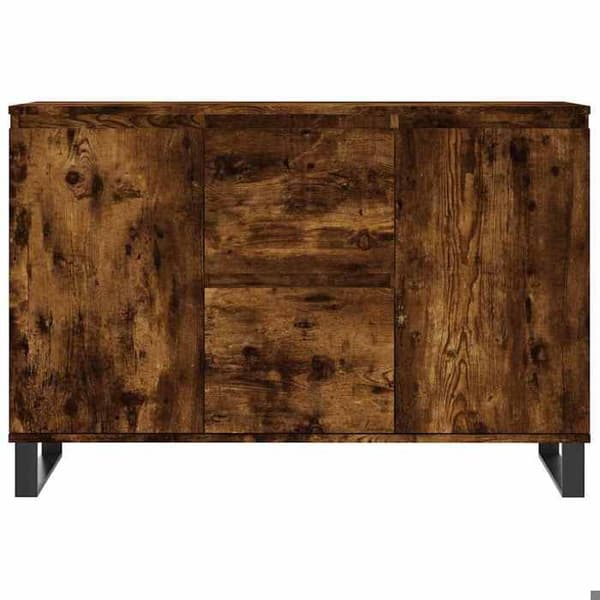 Maison Exclusive - Buffé ek rökig 101,5x35x70 cm ingenjörsträ