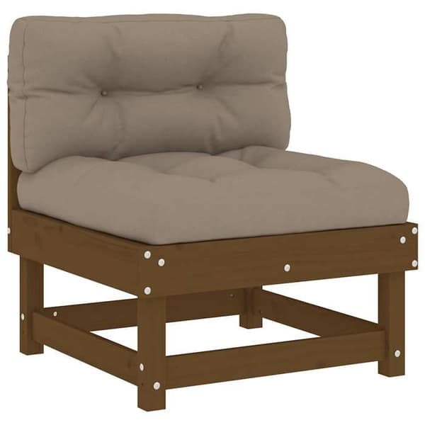 Maison Exclusive - Centrala soffor med kuddar 2 st honung brun