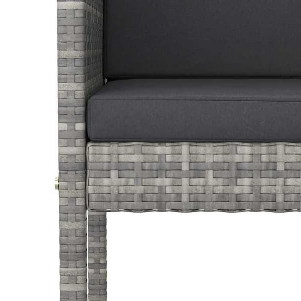 Maison Exclusive - Barstolar set om 4 med grå kuddar i flätad resin