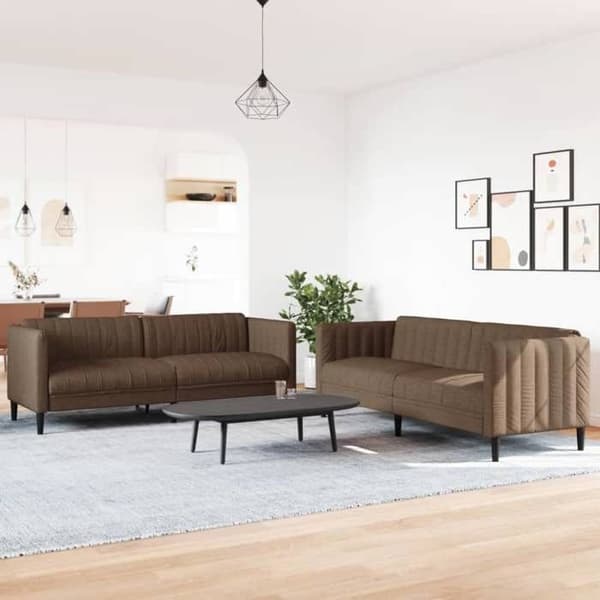 Maison Exclusive - Sæt af 2 brune stofsofaer
