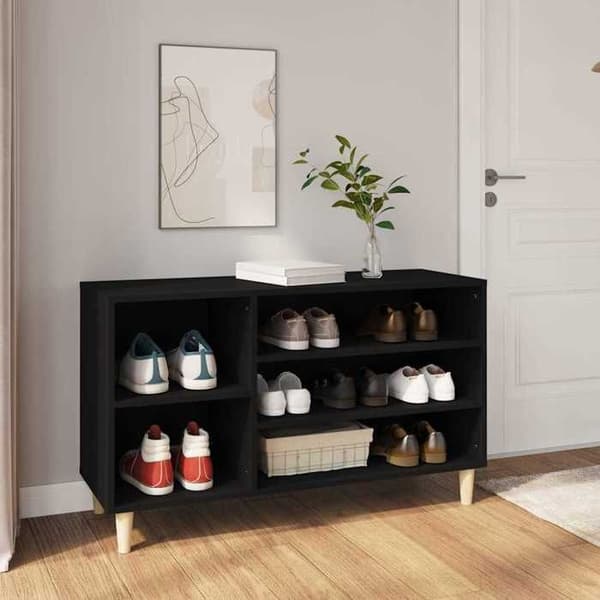 Maison Exclusive - Skoskab Sort 102x36x60 cm Ingeniørtræ